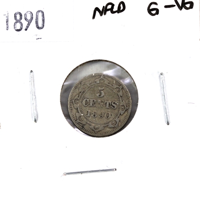 1890 Newfoundland 5-cents G-VG (G-6)