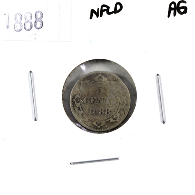 1888 Newfoundland 5-cents About Good (AG-3)