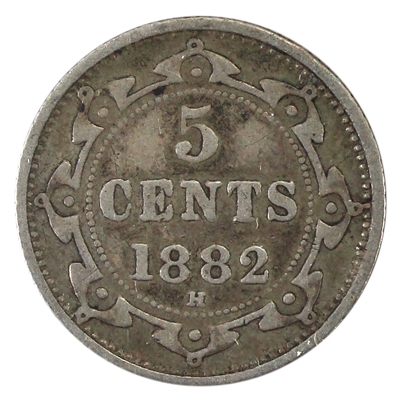 1882H Newfoundland 5-cents Fine (F-12) $