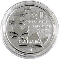 2011 Canada $20 Five Maples ($20 for $20 #1) Fine Silver (No Tax) Capsule Only