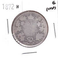 1872H Canada 50-cents Good (G-4) Impaired