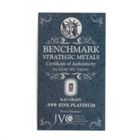 Benchmark Strategic Metals 0.25 Grain .999 Fine Platinum in Card (No Tax)