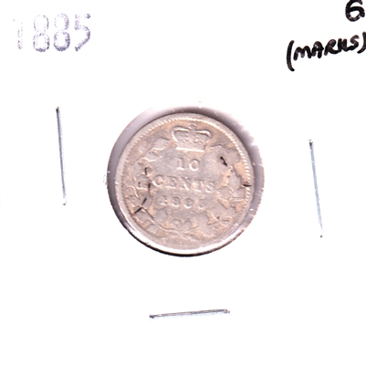 1885 Canada 10-cents Good (G-4) Marks
