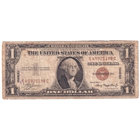 USA 1935A $1 Note, FR #2300, Julian-Morgenthau, Silver Cert., HAWAII, Fine (Damaged)