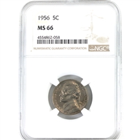 1956 USA Nickel NGC Certified MS-66