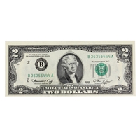 1976 USA $2 Federal Reserve Note, FR#1935, Almost Uncirculated