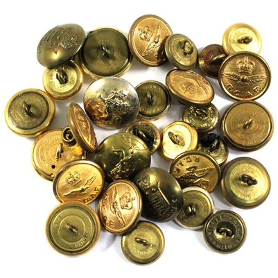 Lot of 29x Military & Other Buttons, 29Pcs (Duplicates, Some Corrosion)