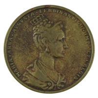 1836 (or Replica) Coronation of Maria Anna Augusta & Ferdinand I of Bohemia Medallion