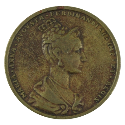 1836 (or Replica) Coronation of Maria Anna Augusta & Ferdinand I of Bohemia Medallion