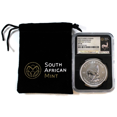 2017 South Africa 50th Ann. NGC Certified SP-70 First Day Issue. Scarce! No Tax