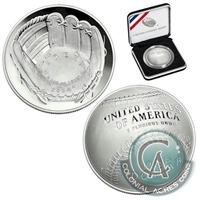 2014 US National Baseball Hall of Fame Curved Proof Silver Dollar B33 (Toned)