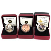 Lot of 3x 2009, 2012 & 2016 Royal-themed Coins & Medallion, 3Pcs (Impaired)