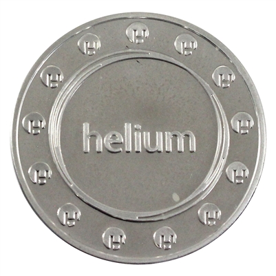 1oz Helium Cryptocurrency .999 Fine Silver Round w/COA (No Tax) May be lightly toned
