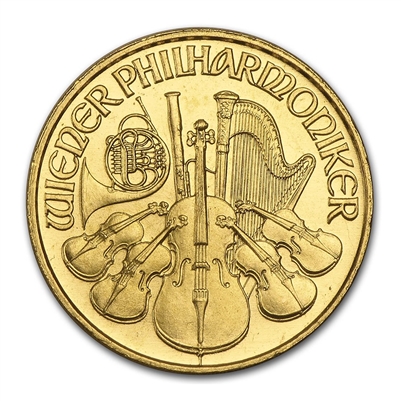 1992 Austria Philharmonic 1/10oz. Gold Coin (No Tax)