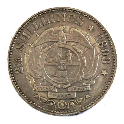 South African Republic 1893 2.5-shillings Very Fine (VF-20)