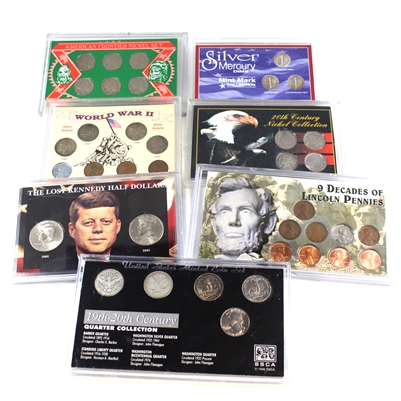 Group Lot of USA Historical and Commemorative Coins Sets, 7Pcs