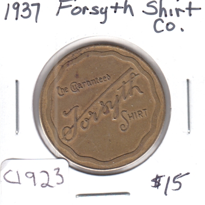 1937 Forsyth Shirt Company Good Luck Medallion