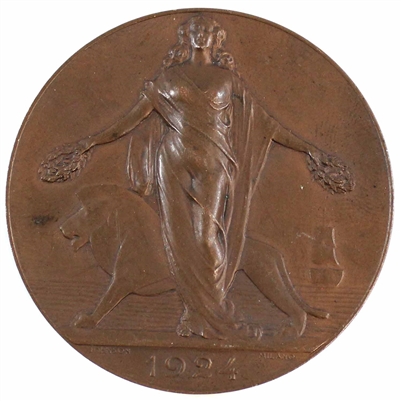 1923-1924 British Empire Exhibition Bronze Medal - Malta Preliminary Show