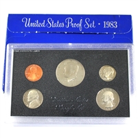1983 S USA Proof Set (Nickel lightly toned, light wear on sleeve)