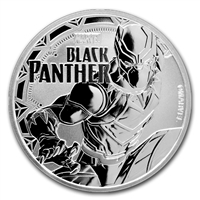 2018 Tuvalu $1 Marvel Series - Black Panther 1oz. Silver (No Tax) Scratched Capsule
