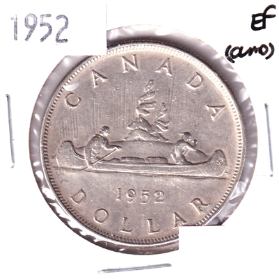1952 Canada Dollar Extra Fine (EF-40) Scratched, cleaned, or impaired