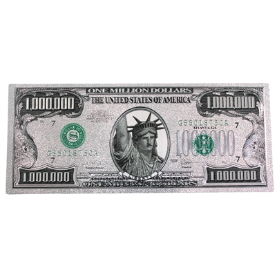 United States One Million Dollar Novelty Note (Silver Colour)