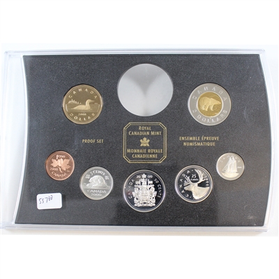 2000 Canada 7-coin Silver Frosted Proof Set Broken from RCM Proof Set (Lightly toned)