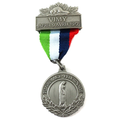 Vimy Foundation Pilgrimage Medallion with Ribbon (May be scuffed)