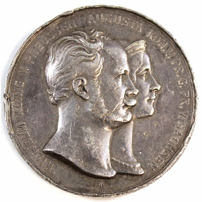 1854-1932 Germany Wilhelm Konig V Preussen & Augusta Kon Medallion