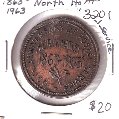 1863-1963 100th Anniversary of North Hatley Postal Service Medallion
