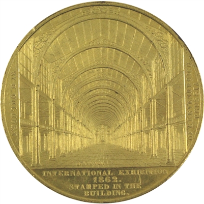 Great Britain 1862 International Exhibition Gilt Bronze Medallion