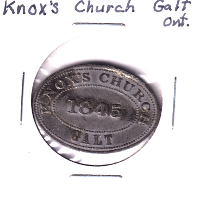 1845 Knox's Church, Galt (Cambridge), Ontario, Medallion (Corrosion)