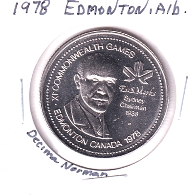 1978 XI Commonwealth Games, Edmonton, Medallion: Decima Norman & E.S. Marks