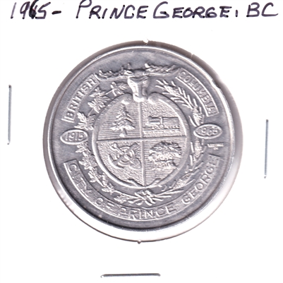 1965 Prince George, B.C., Golden Jubilee Medallion: White Spruce Capital of the World