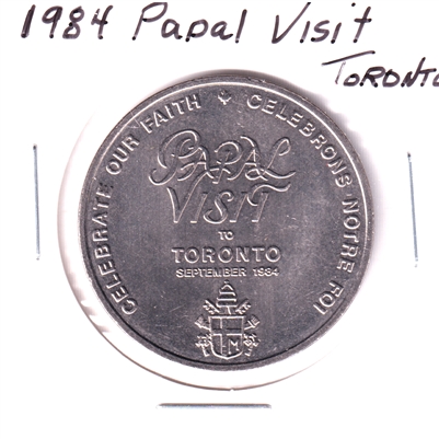 1984 Pope John Paul II Papal Visit to Toronto Medallion: Celebrate Our Faith