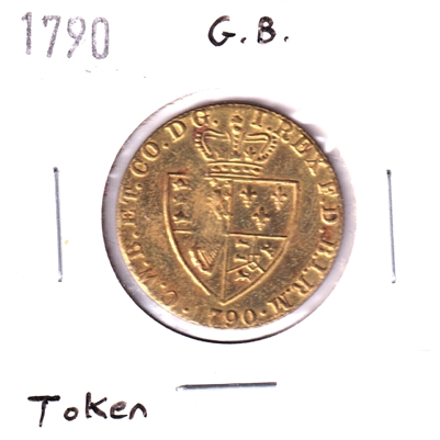 Great Britain 1790 Dated Spade Guinea Gaming Token (May be pierced for suspension)