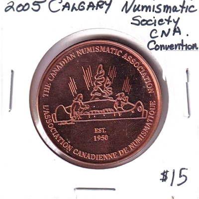 2005 Canadian Numismatic Society Convention in Calgary Copper Medallion