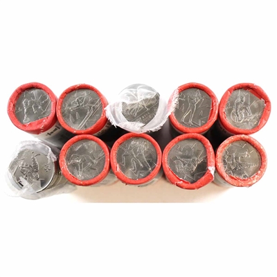 Lot of 2007-2009 Canada Olympic 25-Cent Original Rolls (Some Torn). 10 Rolls.