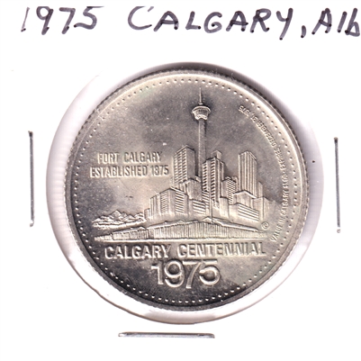 1975 Calgary Stampede Dollar Trade Token: Calgary Centennial