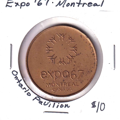 Expo '67 Montreal - Ontario Pavilion Medallion