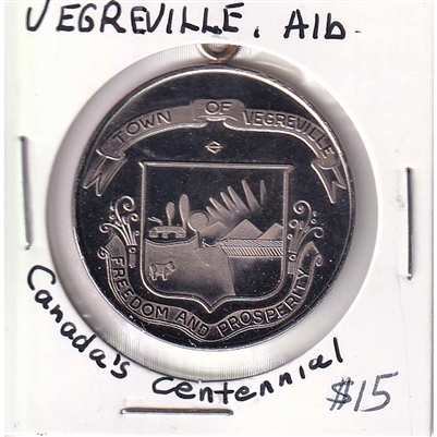 1867-1967 Canada Centennial Vegerville Alberta Medallion