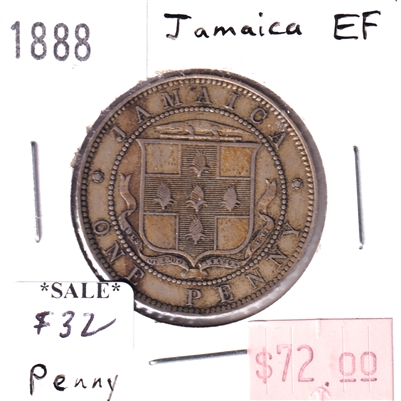 Jamaica 1888 1-Penny, Extra Fine