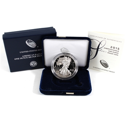 2015 USA $1 1oz .999 Silver Eagle Proof Coin (No Tax)