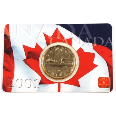 2001 Canada Loon Dollar in Card