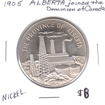 Alberta Joined the Dominion of Canada in 1905 Medallion - Nickel