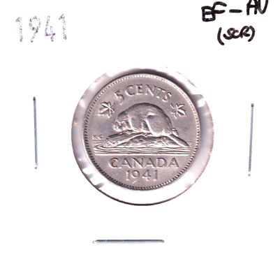 1941 Canada 5-cents EF-AU (EF-45) Scratched