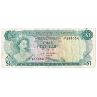 Bahamas Note, 1974 1 Dollar, Pick #35a, Circ (Impaired)