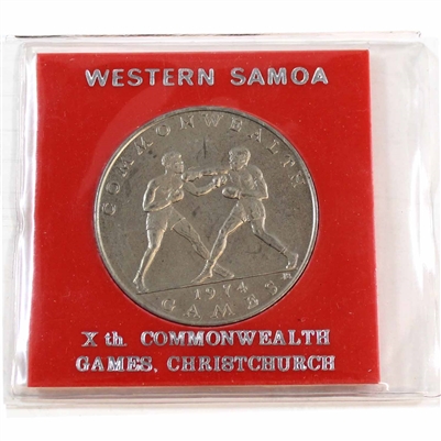 1974 Western Samoa $1 Commonwealth Games, Christchurch with holder