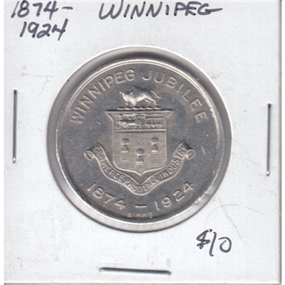 1874-1924 Winnipeg Jubilee Token in 2x2 Holder