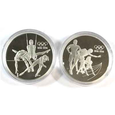 Pair of 1992 Canada $15 Olympic Centennial Silver 2-Coin Set, 2Pcs, Coins Only